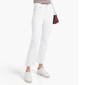NWT rag & bone Jeans Nina High Rise Ankle Flare Cropped Jean White Size 27 or 28
